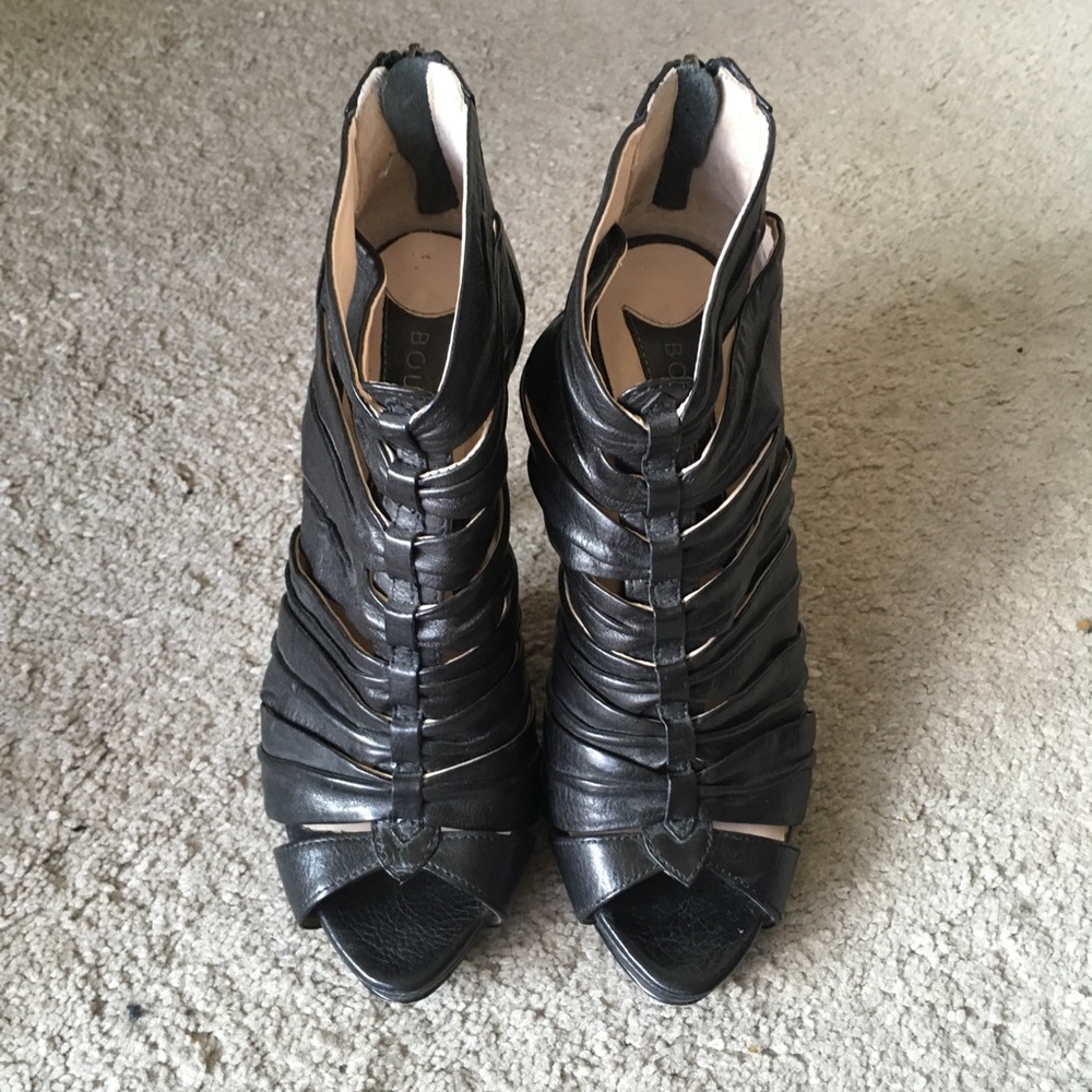 Nine West Boutique 9 Black High Heel Sandals sz 7